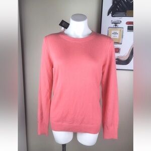 Banana Republic Wool Cashmere blend Sweater Fine Italian Yarn filpucci coral L